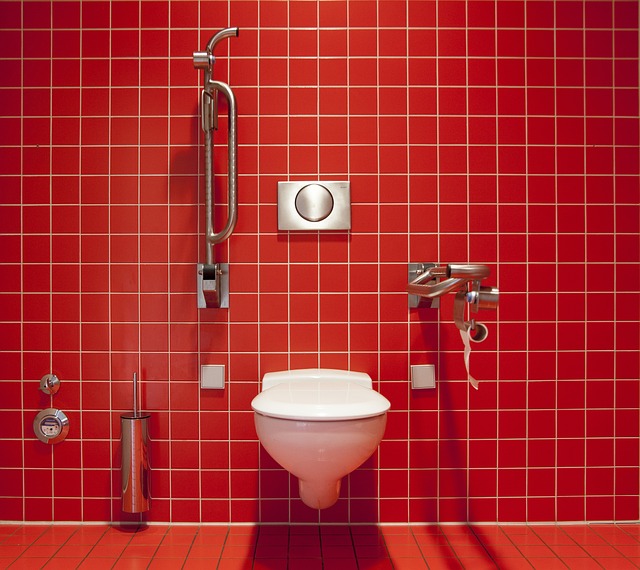 červený záchod